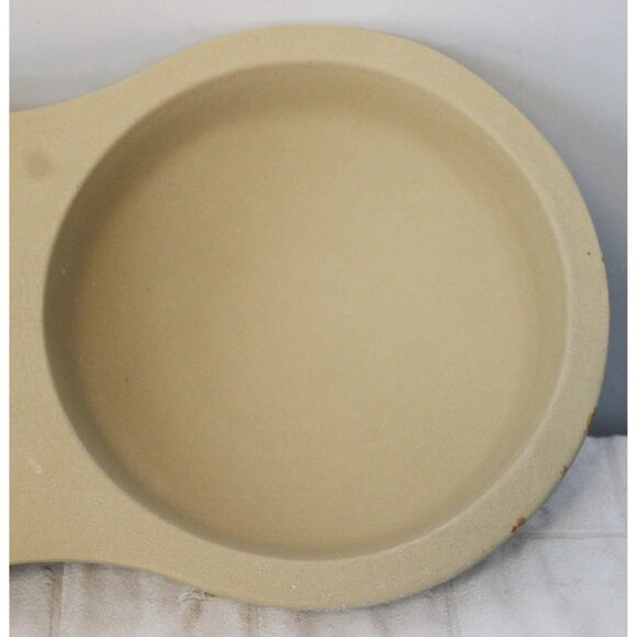 NEW The Pampered Chef Microwave Egg Cooker 1372 Stoneware Double Beige Scraper - Picture 6 of 16